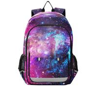 Mnsruu 15.6 Laptop Backpack Outer Space Galaxy Stars Purple Schoolbag for for Teenager Girls,Lightweight Travel Backpack Rucksack for College Work,45 x 33 x 17 CM