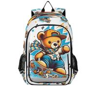 Mnsruu 15.6 Laptop Backpack Seamless Pattern Of A Teddy Bear Vector Schoolbag for for Teenager Girls,Lightweight Travel Backpack Rucksack for College Work,45 x 33 x 17 CM