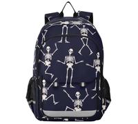 Mnsruu 15.6 Laptop Backpack Skeletons Dancing at A Party Schoolbag for for Teenager Girls,Lightweight Travel Backpack Rucksack for College Work,45 x 33 x 17 CM
