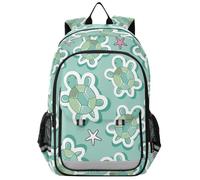 Mnsruu 15.6 Laptop Backpack Turtles and Starfish on A Blue Schoolbag for for Teenager Girls,Lightweight Travel Backpack Rucksack for College Work,45 x 33 x 17 CM