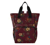 Mnsruu A Repeating F Embroidered Pattern Baby Diaper Bag Backpack Large Bag Waterproof Travel Diaper Bags for Moms and Dads