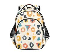 Mnsruu A Square Triangle Circle Backpack For Girls Kindergarten Elementary Bookbag Lightweight Childrens School Bag,Small