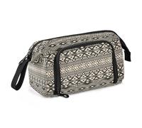 Mnsruu African Bohemia Geometric Lattice Pencil Case Large Capacity Pencil Pouch Stationery Bag for Office School