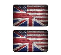 Mnsruu American Flag British Union Jack Refrigerator Magnets 2 Piece Decorative Fridge Whiteboard Kitchen Office Magnets