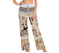 Mnsruu Ancient Egypt Scene Women's Pajama Lounge Pants Casual Stretch Pants Wide Leg M