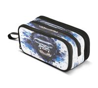 Mnsruu Angry King Kong Face Pencil Case Large Capacity Pencil Pouch with 3 Compartments Stationery Case Pen Bag for Boys Girls Kids Adults School Office