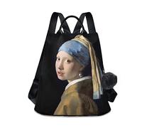 Mnsruu Anti Theft Backpack, Johannes Vermeer Girl With A Pearl Earring Women Large Fashion Travel Shoulder Bag Purse Rucksack Lightweight