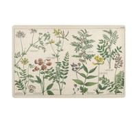 Mnsruu Antique Botanical Lithography Plants Doormat Front Door Mat, Non-Slip Dirt Trapper Mats for Entrance, Inside, Kitchen, 50x80 cm