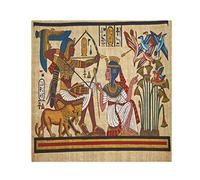 Mnsruu Antique Egyptian Papyrus And Hieroglyph Polyester Cloth Dinner Napkins with Hemmed Edges Set of 4 Oversized 50.5 x 50.5 cm for Wedding Party Family Holiday