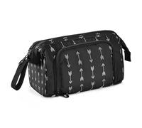 Mnsruu Arrow Background Pencil Case Large Capacity Pencil Pouch Stationery Bag for Office School