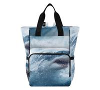 Mnsruu Baby Diaper Bag Backpack Shark Large Bag Waterproof Travel Diaper Bags for Moms and Dads