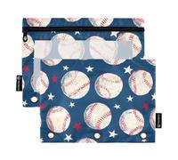Mnsruu Baseball Stars Pencil Pouch for 3-Ring Binder Clear Pencil Case