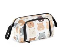 Mnsruu Bears Pencil Case Large Capacity Pencil Pouch Stationery Bag for Office School