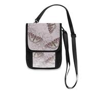 Mnsruu Beautiful Butterflies Flying Around Flower Travel Wallet Passport Holder Credit Card Gadget Holder Pouch Bag Unisex Crossbody Wallet Travel Neck Wallet with Adjustable Strap