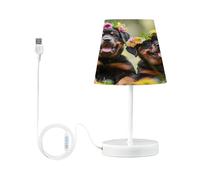 Mnsruu Bedside Lamp Rottweiler Dog Puppy Table Lamp for Bedroom LED Nightstand Desk Lamp Lampshade Sleeping Living Room Dorm Office