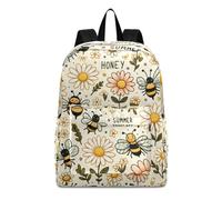 Mnsruu Bee Honey Travel Backpack, Lightweight Rucksack School Bookbag Daypack for Adults Teen Students Boys Girls