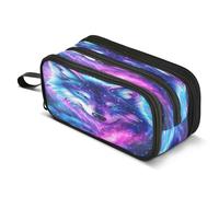 Mnsruu Big Capacity Pencil Case Baseball Love Star America Sport Pen Bag Pouch Holder Box 3 Compartment Portable Storage Organizer for Teen Girls Boys School Office