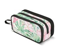 Mnsruu Big Capacity Pencil Case Bows Leopard Cheetah Pattern Pen Bag Pouch Holder Box 3 Compartment Portable Storage Organizer for Teen Girls Boys School Office