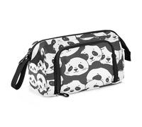 Mnsruu Big Capacity Pencil Case, Cute Little Panda Pen Bag Pouch Holder Stationery Bag School College Office Organizer for Teen Adults Student