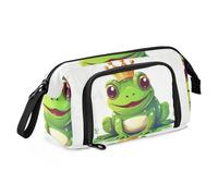 Mnsruu Big Capacity Pencil Case, Frog Prince Pen Bag Pouch Holder Stationery Bag School College Office Organizer for Teen Adults Student