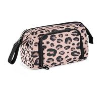 Mnsruu ###Big Capacity Pencil Case Leopard Print Cheetah Pink Pouch Pen Case Pencil Box Stationery Bag Makeup Bag Office Organizer for Adults