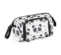 Mnsruu Big Capacity Pencil Case, Multiple Kawaii Pandas Pattern Pen Bag Pouch Holder Stationery Bag School College Office Organizer for Teen Adults Student