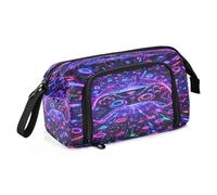 Mnsruu Big Capacity Pencil Case Neon Handle Pouch Pen Case Pencil Box Stationery Bag Makeup Bag Office Organizer for Adults