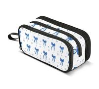 Mnsruu Big Capacity Pencil Case Wild Zebra Tiger Africa Animal Pen Bag Pouch Holder Box 3 Compartment Portable Storage Organizer for Teen Girls Boys School Office