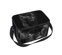 Mnsruu Black Panther in Dark Insulated Lunch Bag Lunchbox Cooler Tote Bag for Picnic School Women Kids