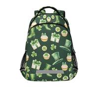 Mnsruu Boots Cake Four Leaf Clover School Backpack for Boys Girls Middle School Elementary Bookbags School Bag
