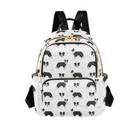 Mnsruu Border Collie Dog Backpack Women Laides Rucksack School Bags Lightweight Shoulder Bag Daypack for Womens, Ladies & Girls M