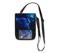 Mnsruu Cat and Butterfly Blue Travel Wallet Passport Holder Credit Card Gadget Holder Pouch Bag Unisex Crossbody Wallet Travel Neck Wallet with Adjustable Strap
