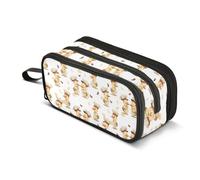 Mnsruu Chef Duck Pencil Case Large Capacity Pen Bag 3 Compartment Pencil Pouch Stationery for Office College School Teen Student Girl Boy