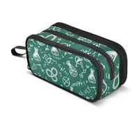 Mnsruu Chemical Laboratory Formula Pencil Case Big Capacity Pen Bag Pouch Holder 3 Compartments Large Pencil Box for Boys Girls School Storage Organizer