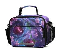 Mnsruu Cherry Galaxy Lunch Bags Large Insulated Lunch Box for Kids Boys Girls Reusable Cooler Bag Tote Bag School Lunchbox with Shoulder Strap