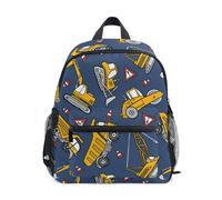 Mnsruu Childish Truck Excavator Construction Vehicle Toddler Backpack for Boys Kids Backpack Preschool Kindergarten Bookbag Girls Rucksack School Bag 12 Inch