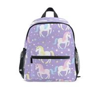 Mnsruu Children Backpack for Girls Boys Pastel Unicorns Stars Nursery Bag Lightweight Preschool Backpack Daycare Bag,37 x 31 x 6 CM