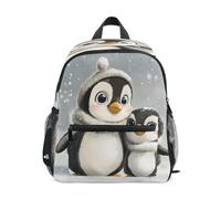 Mnsruu Children Backpack for Girls Boys Two Cute Penguins Nursery Bag Lightweight Preschool Backpack Daycare Bag,38 x 32 x 8 CM