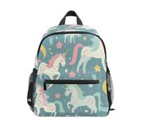 Mnsruu Children Backpack for Girls Boys Unicorns and Stars Nursery Bag Lightweight Preschool Backpack Daycare Bag,37 x 31 x 6 CM