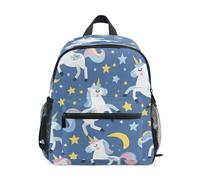 Mnsruu Children Backpack for Girls Boys Unicorns Stars Nursery Bag Lightweight Preschool Backpack Daycare Bag,37 x 31 x 6 CM
