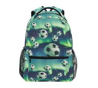 Mnsruu Children's School Backpack Footballs Aurora Elementary Kids Bookbag Rucksack