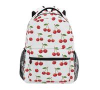 Mnsruu Children's School Backpack Little Red Cherries Elementary Kids Bookbag Rucksack