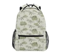 Mnsruu Children's School Backpack Retro War Planes Elementary Kids Bookbag Rucksack