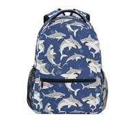 Mnsruu Children's School Backpack Shark Bubble Pattern Elementary Kids Bookbag Rucksack