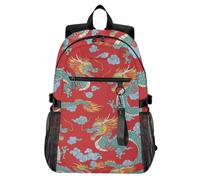Mnsruu Chineses Tradition Dragon School Backpacks for Teenagers, College Backpack for Boys Girls,Casual Fashion High School Backpack, 18.3" Laptop Backpack