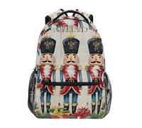 Mnsruu Christmas Nutcracker Garden Soldier Backpack Rucksack School Bag for Girls Boys Kids Student Boogbag Laptop Travel Daypack