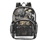 Mnsruu Clear Backpack for School Enchanted Forest Trees Pattern Transparent Bookbag for Girls See Through PVC Boy Backpacks