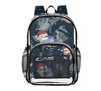 Mnsruu Clear Backpack for School Koalas Sleeping Pattern Transparent Bookbag for Girls See Through PVC Boy Backpacks