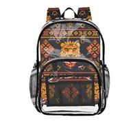 Mnsruu Clear Backpack for School Roma Elements Lion Transparent Bookbag for Girls See Through PVC Boy Backpacks