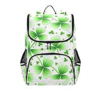 Mnsruu Clover Pattern Kids Backpack Rucksack Bag for School Girls & Boys, Cute School Bag for Kids, Kids Bookbag for Elementary with Reflective Strip